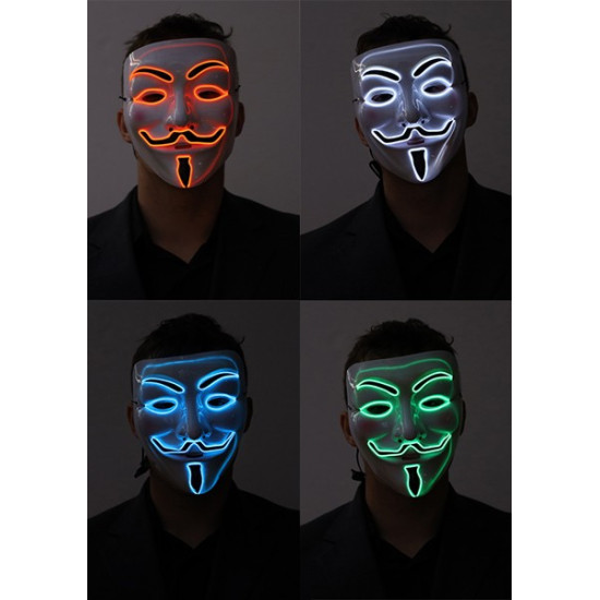 Light-Up Vendetta Mask - Assorted Light-Up Vendetta Mask - Assorted