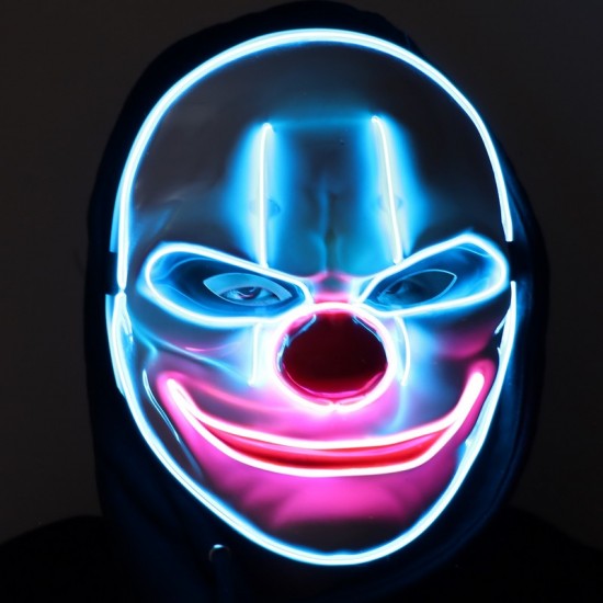 Light-Up Evil Clown Mask - Assorted Light-Up Evil Clown Mask - Assorted