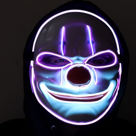 Light-Up Evil Clown Mask - Assorted Light-Up Evil Clown Mask - Assorted
