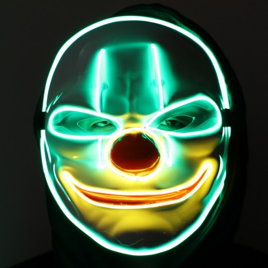 Light-Up Evil Clown Mask - Assorted Light-Up Evil Clown Mask - Assorted