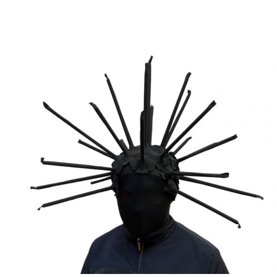 Black Spike Full Head Mask