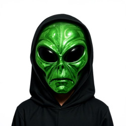 Green Alien Hooded Mask