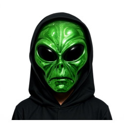 Green Alien Hooded Mask