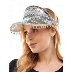 Silver Sequin Visor