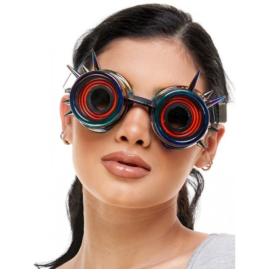 Light-Up Rainbow Spike Goggles Light-Up Rainbow Spike Goggles