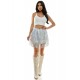Silver Sequin Fringe Skirt - S/M