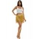 Gold Sequin Fringe Skirt - S/M