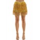 Gold Sequin Fringe Skirt - S/M