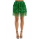 Green Sequin Fringe Skirt - L/XL