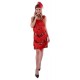 Red Fringe Flapper Dress - Large