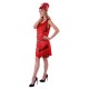 Red Fringe Flapper Dress - Large