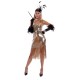 Gold Sequin Flapper Dress - Large