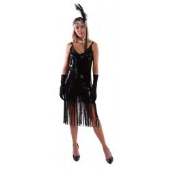 Black Sequin Flapper Dress - Medium Black Sequin Flapper Dress - Medium