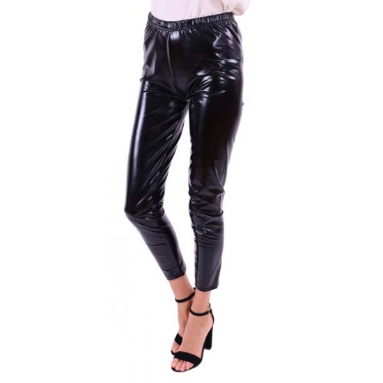 Black Metallic Leggings - L/XL