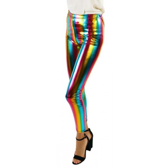 Rainbow Metallic Leggings - L/XL Rainbow Metallic Leggings - L/XL