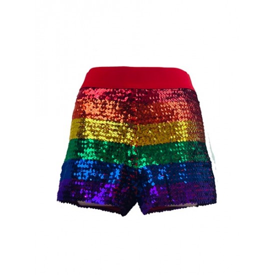 Rainbow Sequin Shorts - Large Rainbow Sequin Shorts - Large