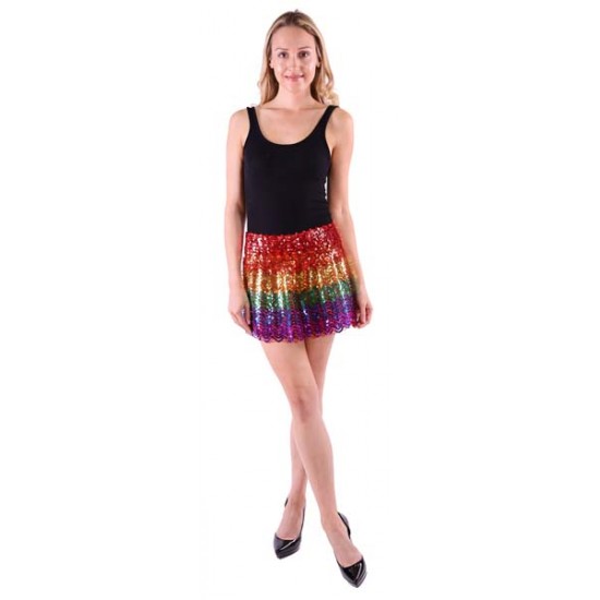 Rainbow Sequin Mini Skirt - Small Rainbow Sequin Mini Skirt - Small
