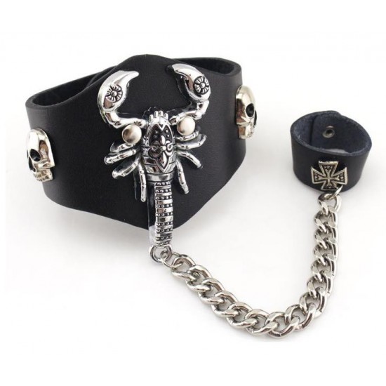 Scorpion Skull Chain Cuff Scorpion Skull Chain Cuff