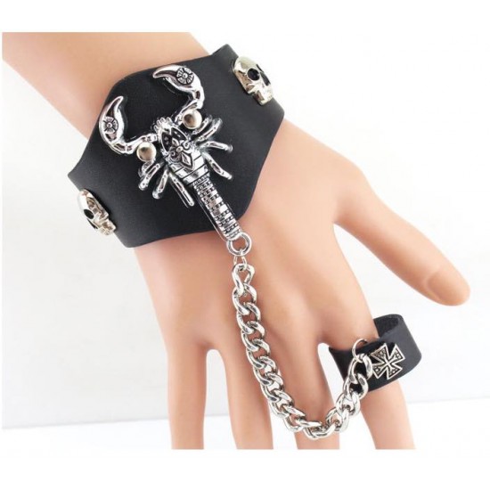 Scorpion Skull Chain Cuff Scorpion Skull Chain Cuff