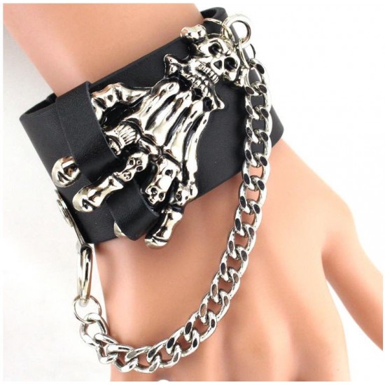 Skeleton Hand Chain Cuff Skeleton Hand Chain Cuff