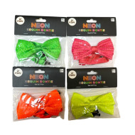 Neon Sequin Bow Ties - Assorted Neon Sequin Bow Ties - Assorted