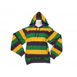 Mardi Gras Striped Hoodie - Medium Mardi Gras Striped Hoodie - Medium