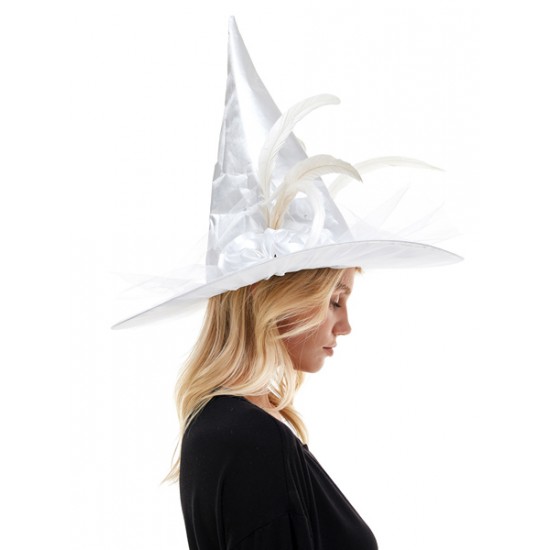 Light-Up White Witch Hat Light-Up White Witch Hat