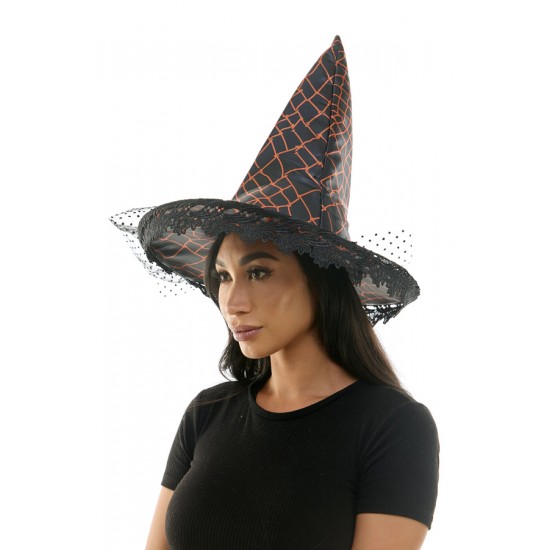 Orange Lace Witch Hat Orange Lace Witch Hat