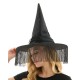 Black Witch Hat with Fringe