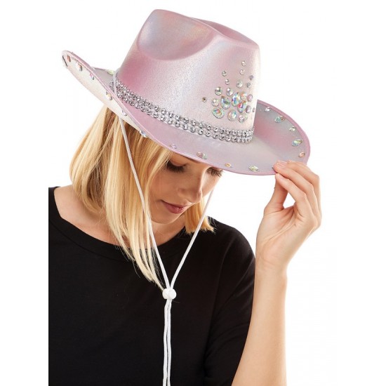 Pink Gemstone Cowboy Hat