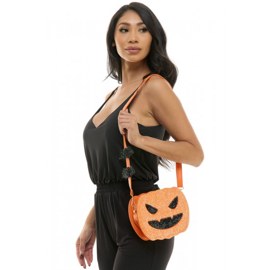 Orange Sequin Pumpkin Crossbody Orange Sequin Pumpkin Crossbody