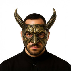 Gold Horned Devil Mask